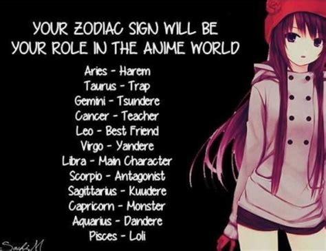 Zodiac Sign Anime Amino