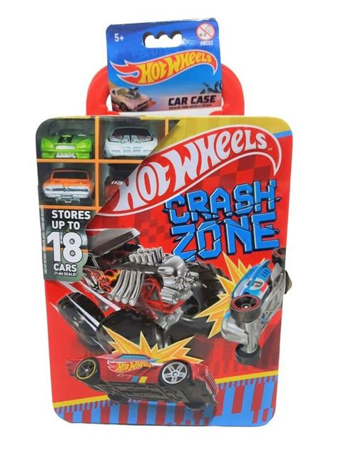 VALIJA LATA PORTA AUTOS CAR CASE METAL HOT WHEELS VR HWCC MODELO ROJO JUGUETERIA EL GATO