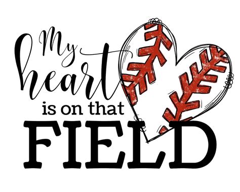 My Heart Is On That Field Png Baseball Png Baseball Mom Png Etsy