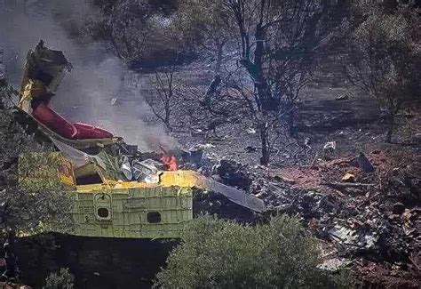 Firefighting Plane Crashes In Greece Killing Both Pilots Video The