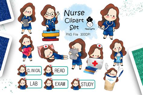 Brown Hair Nurse Clipart By Hippots Thehungryjpeg