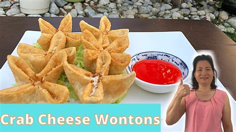 Crab Meat And Cheese Wontons Rangoons Recipe How To Make Cream