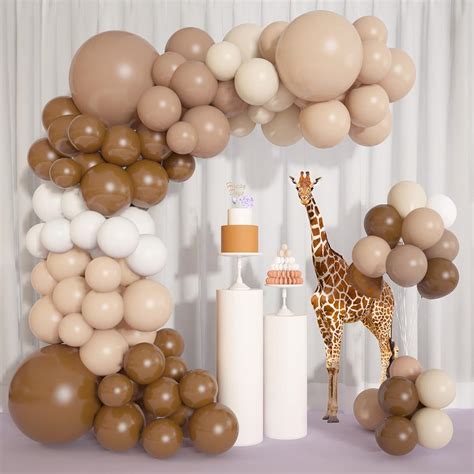 Amazon 146Pcs Brown Balloons Garland Arch Kit DIY 18 12 10 Coffee Brown Blush Nude