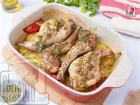 Conejo Al Horno Con Hierbas Arom Ticas El Cocinero Casero Carnes