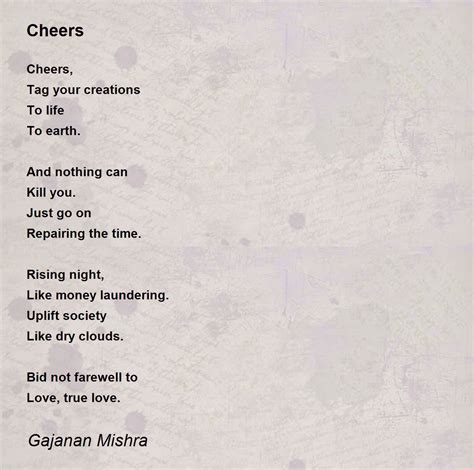 Cheers Poem By Gajanan Mishra Poem Hunter