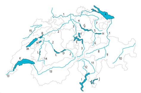 Arbeitsbl Tter Fl Sse Und Seen Der Schweiz Karteikarten Lehrertruckli