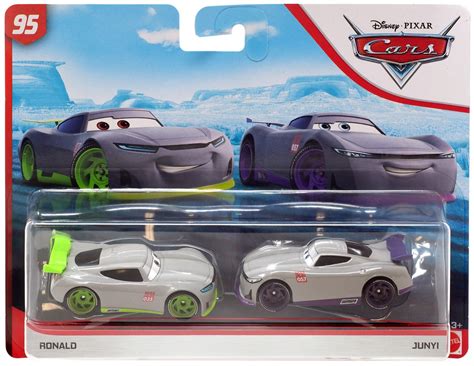 Disney Pixar Cars Cars 3 Rust Eze Racing Center Ronald Junyi 155 Diecast 2 Pack Mattel Toys Toywiz