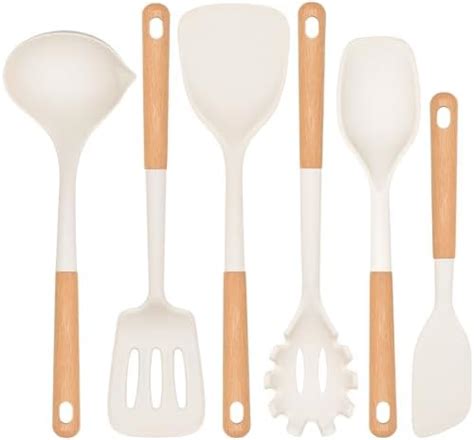 Silicone Kitchen Cooking Utensils Set 6 Pcs Heat Resistant