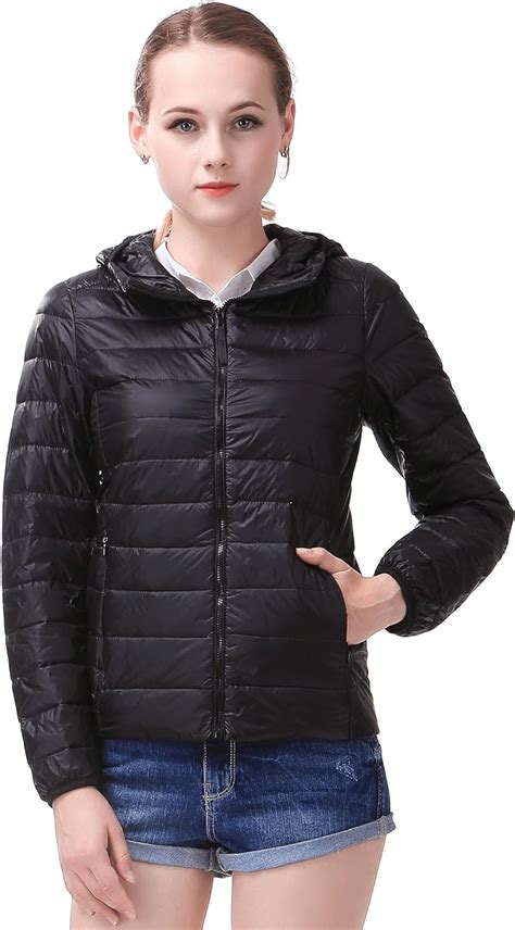 Miya Womens Packable Ultra Light Weight Short Down Jacket