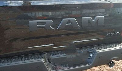 2015 2018 DODGE RAM 1500 TAILGATE RAM EMBLEM LETTERS SET OF 3 BLACK OEM