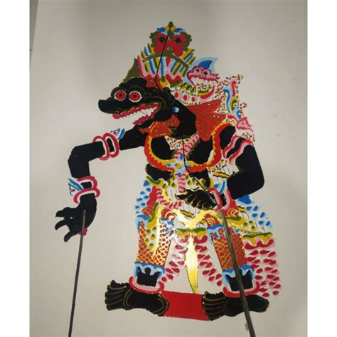 Jual Wayang Kulit Kertas Buto Raton Hitam Cm Buto Amral Shopee