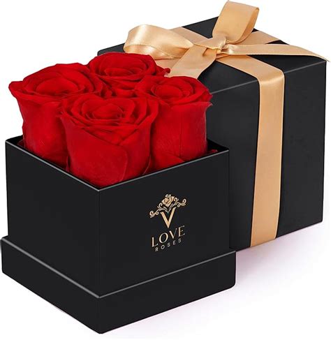 Amazon Vlove Forever Roses In A Box Real Roses Forever Flowers