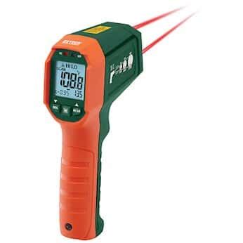 Extech IR320 Waterproof Dual Laser Infrared Thermometer With Alarm From