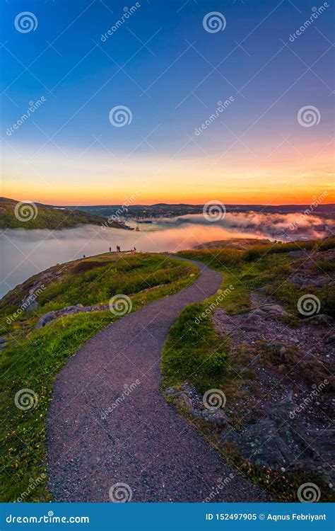 View from the Cabot Tower Track on Signal Hill St John Stock Image ...