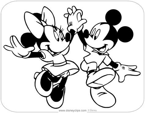 Mickey And Minnie Coloring Pages