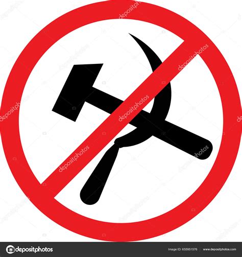 Sickle Hammer Sign Communist Symbol Forbidden Signs Symbols Stock ...