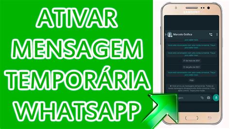 Como Ativar Mensagens Tempor Rias No Whatsapp Youtube