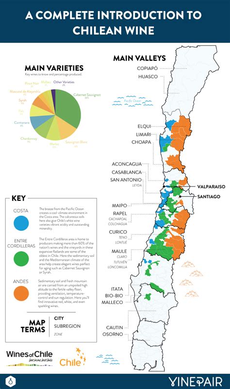 A Complete Introduction To The Wines Of Chile Map Wine Map Wine