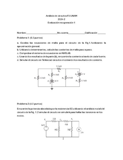 An lisis de circuitos recuperci n Análisis de circuitos F I 2024 2