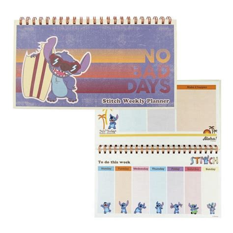 Planificador Semanal Disney Stitch Papel X X Cm Comprar A