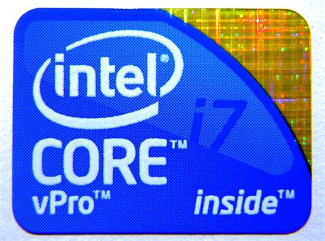 Original Intel Core I7 Vpro Inside Sticker 18 X 245mm 229