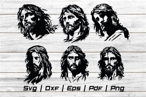 Jesus Head Cross Silhouette Svg File Graphic By Jennadesignsstore