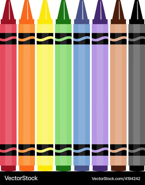 Wax crayons Royalty Free Vector Image - VectorStock