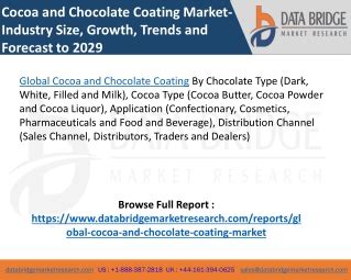 PPT Cocoa And Chocolate Market Industry Analysis 2027 PowerPoint