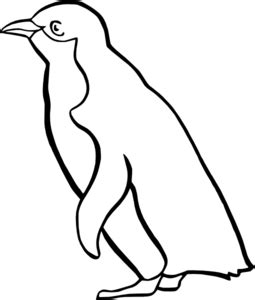 Penguin Outline Clip Art at Clker.com - vector clip art online, royalty ...