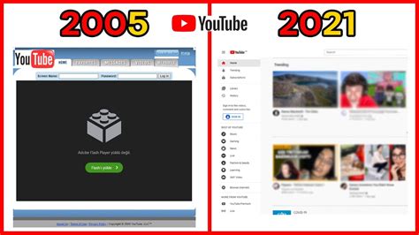 Evolution Of Youtube 2005 2021 Website Design Youtube