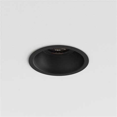 Astro Minima Slimline Round Fixed Fire Rated Ip Downlight In Matt Black