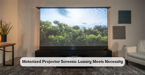 Motorized Projector Screens: Luxury оr Necessity?