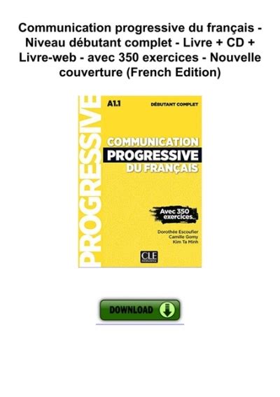 PDF READ DOWNLOAD Communication progressive du français Niveau