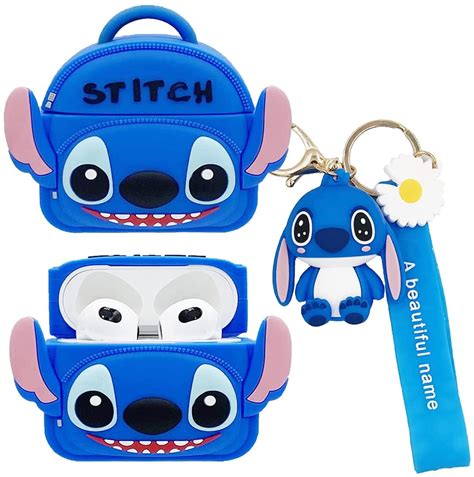 Airpods 3 Case Cover, Fashion Cool Cute Cartoon Character Stitch ...