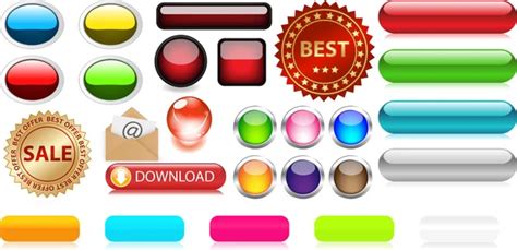 Colorful Vector Buttons Stock Vector Image By Baavli 8205135