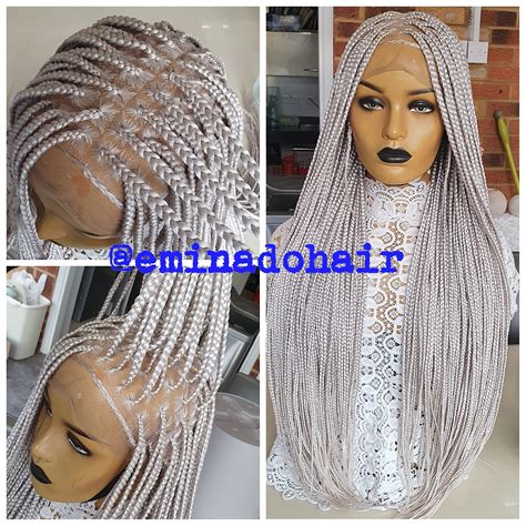 Knotless Braids Platinum Blonde Box Braided Wig Eminado Hair