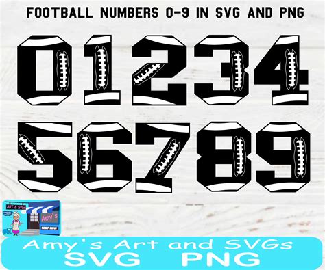 Football Numbers Svg Football Player Svg Football Svg - Etsy