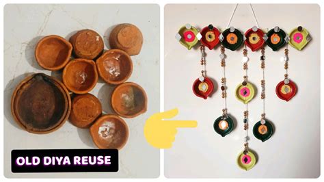 Old Diya Reuse Ideas//Best out of waste | Wall hanging crafts, Wall ...