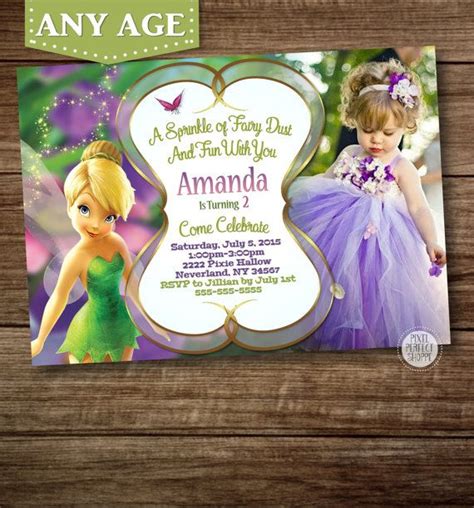 Tinkerbell Invitation Tinkerbell Birthday Party Tinkerbell Invitation