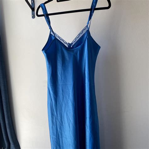 Stunning cyan blue slip dress 🧿 Such a striking... - Depop