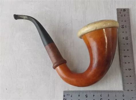 Ancien Pipe Fumer Calebasse Calabash Cume De Mer Eur