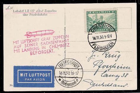 German Empire Airship Graf Zeppelin Saxony Flight From Catawiki