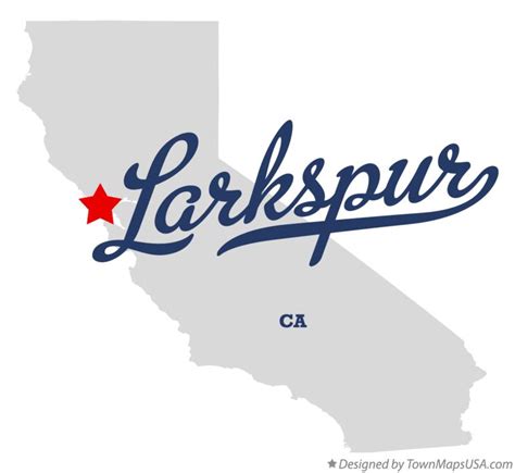 Map of Larkspur, CA, California