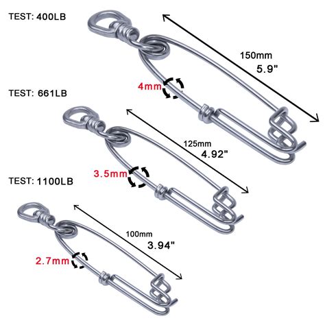 Long Line Clips Stainless Steel Snap Swivel Longline Branch Hanger