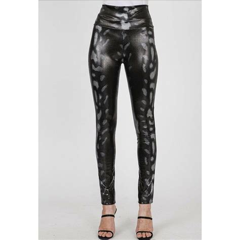 Faux Leather Snake Print Leggings Calamitys Llc