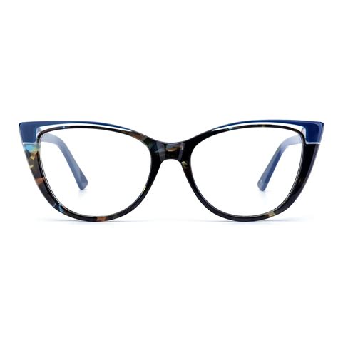 2023 New Model Cat Eye Acetate Eyeglasses Frames Laminate Acetate