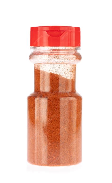 Premium Photo Bottle Paprika Powder Isolated On White Background