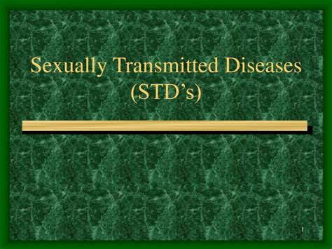 Sexually Transmitted Diseases Stds Powerpoint Slides Learnpick India