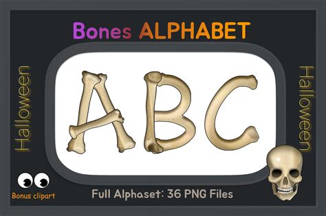 Bones Alphabet Bone Letters Doodle Letter Png Halloween Alphabet