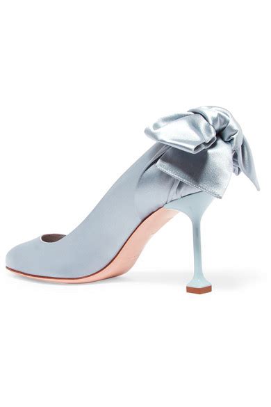 Miu Miu Bow Embellished Satin Pumps Net A Portercom